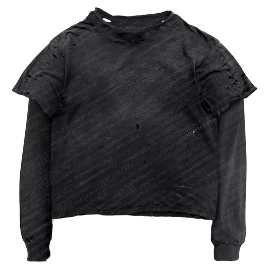 Distressed Double T Long-Sleeve