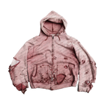 DISTRESSED ZIP-UP