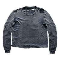 DISTRESSED WASHED LONG SLEEVE